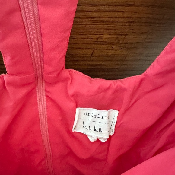 Nicole Miller Artelier Elegant Coral Stretchy  Mini Dress size 8 - Picture 3 of 10